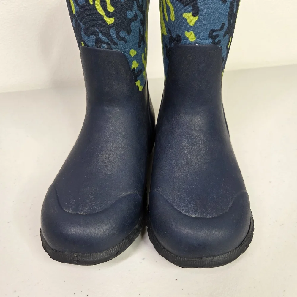 Bogs K YORK NEO CAMO Kids Blue and Green Camouflage Rain Snow Boots